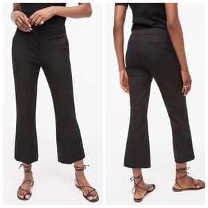 J. CREW Hayden kickout crop pant in bi-stretch cotton Black Sz 8